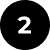 A white number 2 centered inside a solid black circle on a white background.